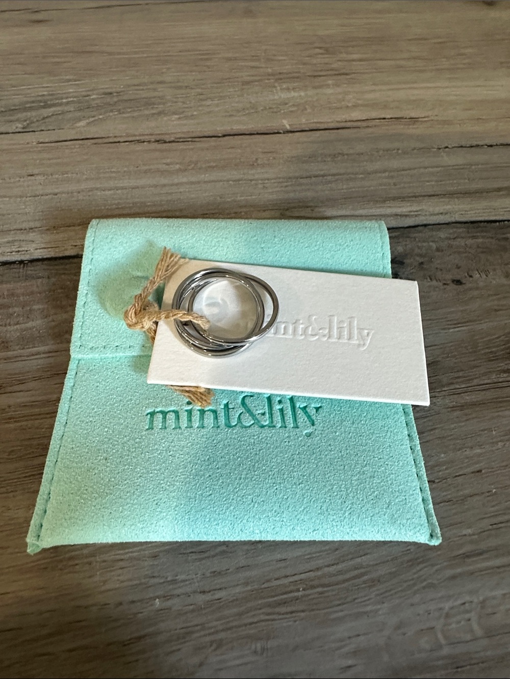 mint&lily Silver Stacking Rings in Silver
